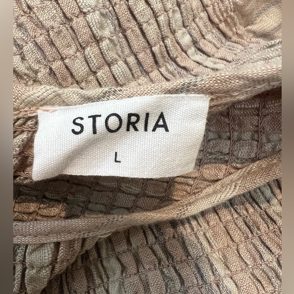 Storia Boutique Striped Capped Sleeves Midi Dress - Picture 11 of 11